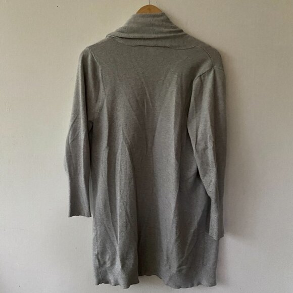 Leith Cardigan Sweater Womens Small Open Front Gray Stretchy Minimalist - Picture 6 of 6